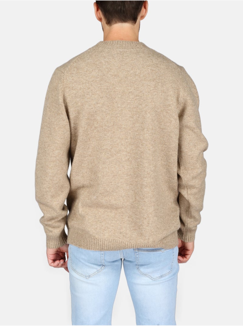 Camisola elegante de gola redonda - Kenzarro Creme - Kiabi