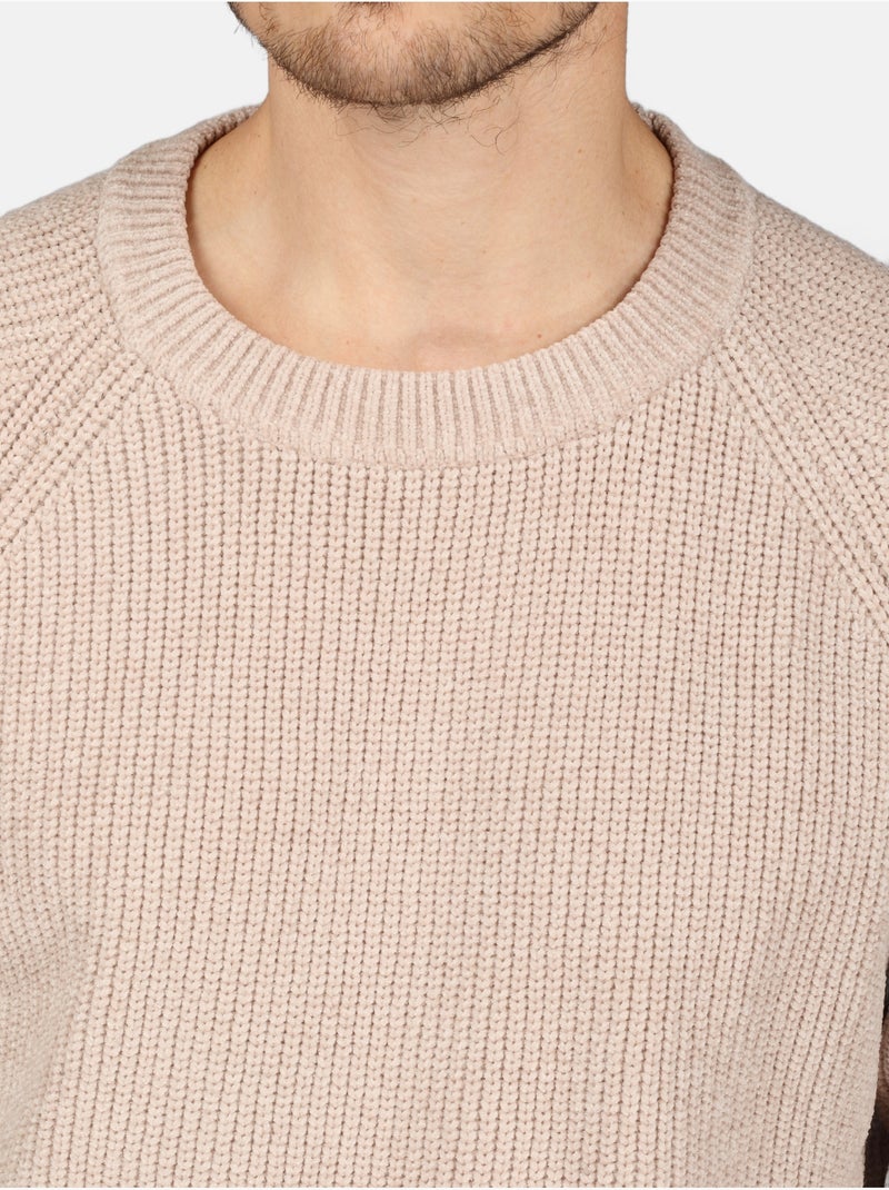 Camisola elegante de gola redonda - Kenzarro Creme - Kiabi