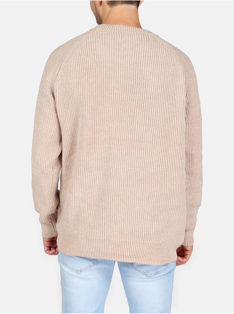 Camisola elegante de gola redonda - Kenzarro Creme - Kiabi