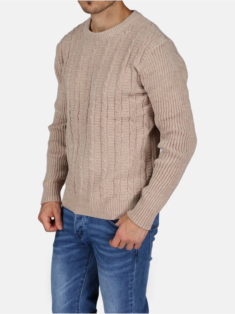 Camisola elegante de gola redonda - Kenzarro Creme - Kiabi