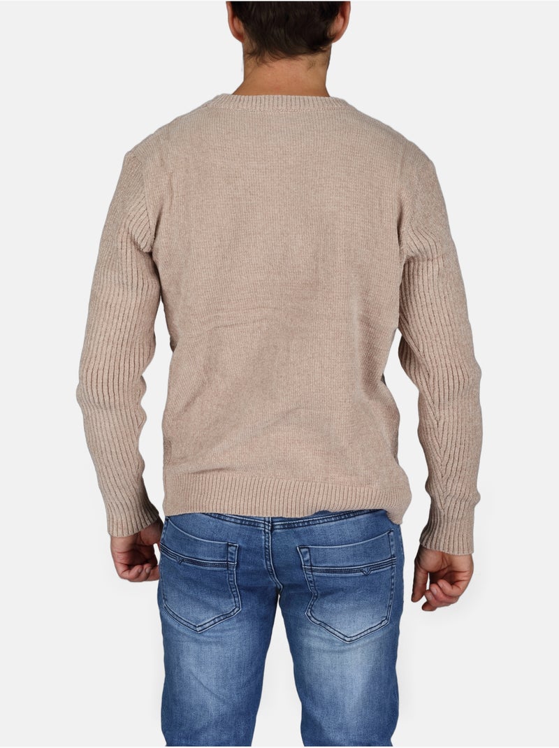 Camisola elegante de gola redonda - Kenzarro Creme - Kiabi