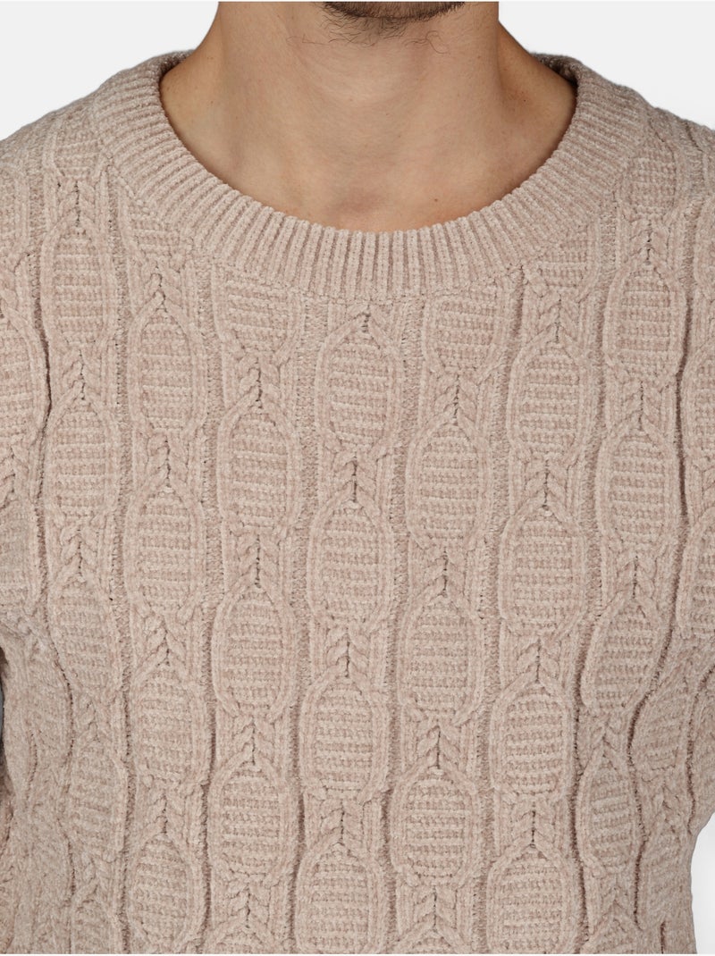 Camisola elegante de gola redonda - Kenzarro Creme - Kiabi