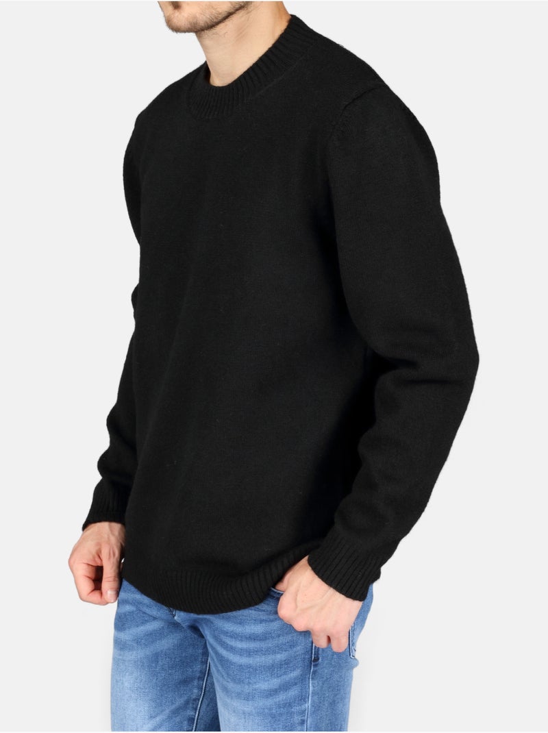 Camisola elegante de gola redonda - Kenzarro Preto - Kiabi