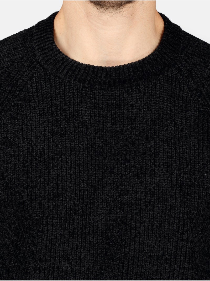 Camisola elegante de gola redonda - Kenzarro Preto - Kiabi