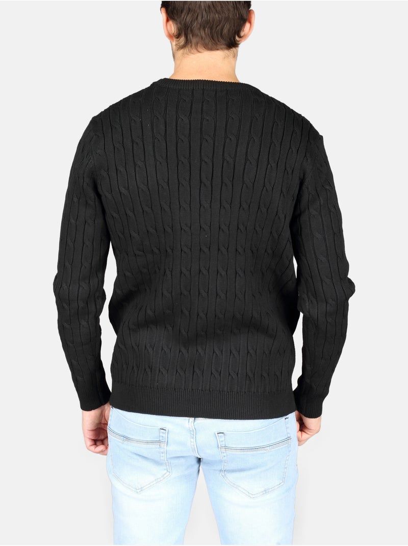 Camisola elegante de gola redonda - Kenzarro Preto - Kiabi