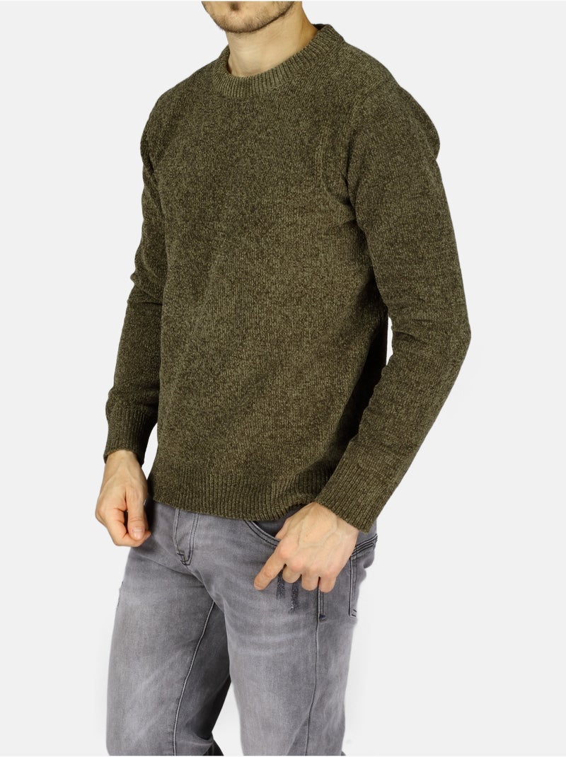 Camisola elegante de gola redonda - Kenzarro Verde - Kiabi