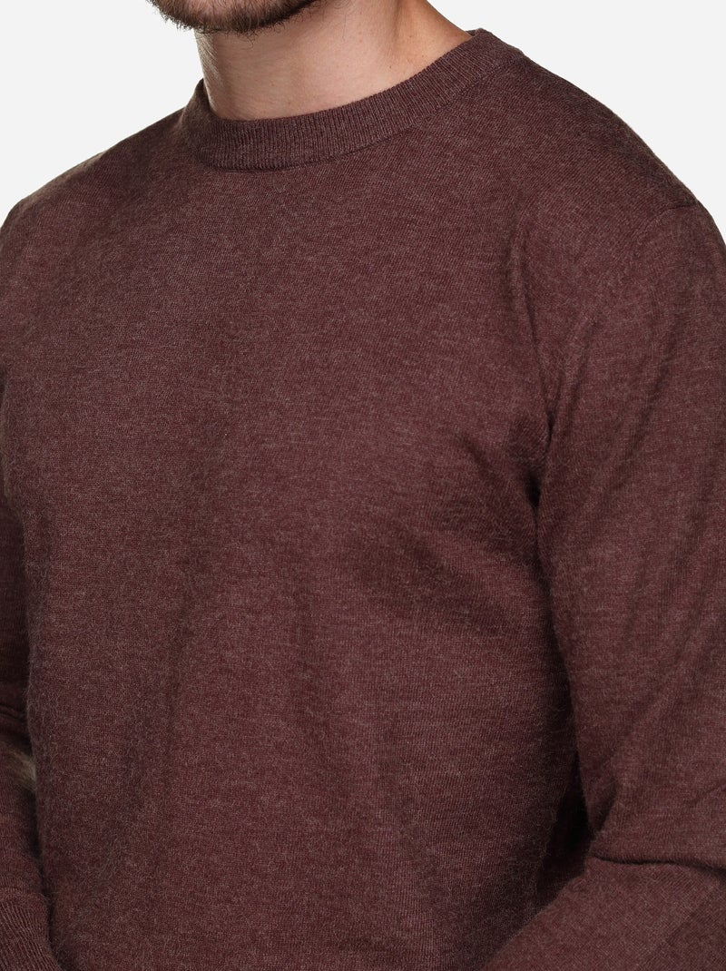 Camisola elegante de gola redonda - Yves Enzo Castanho - Kiabi