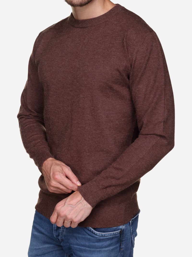 Camisola elegante de gola redonda - Yves Enzo Castanho - Kiabi