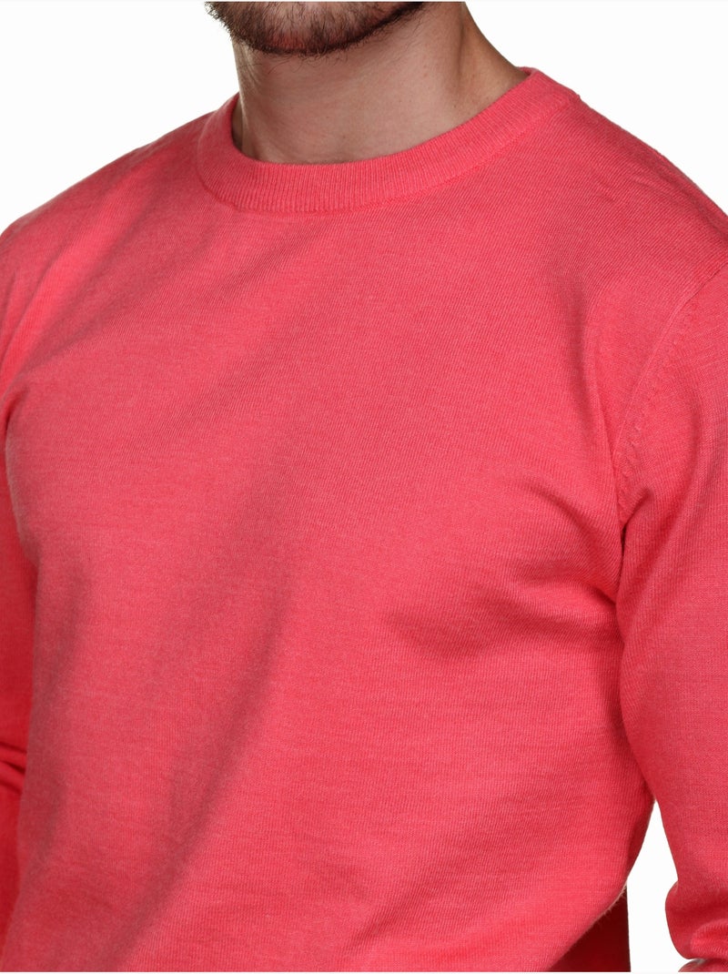 Camisola elegante de gola redonda - Yves Enzo Vermelho vermelhão - Kiabi