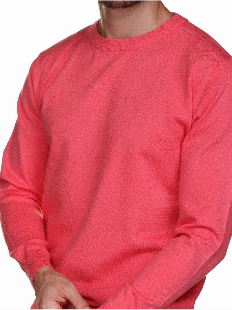 Camisola elegante de gola redonda - Yves Enzo Vermelho vermelhão - Kiabi