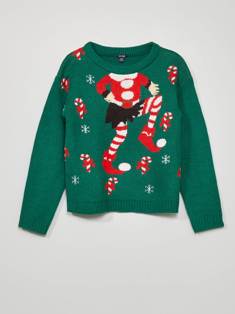 Camisola 'elfo de Natal' VERDE - Kiabi