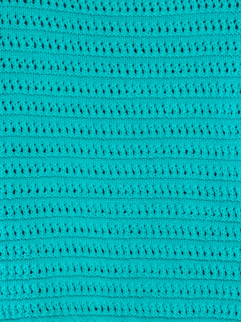 Camisola em croché de manga curta VERDE - Kiabi