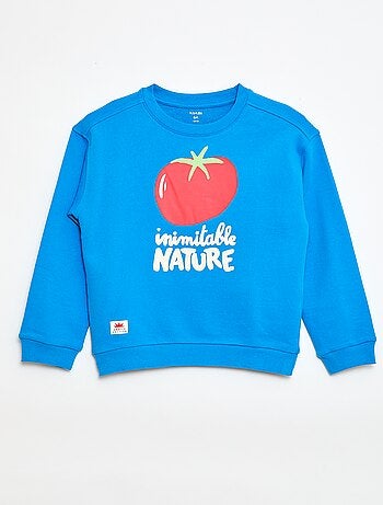 Camisola em French Terry com padrão