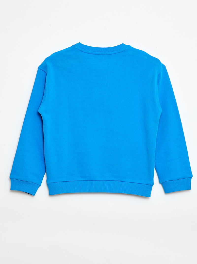 Camisola em French Terry com padrão Azul - Kiabi