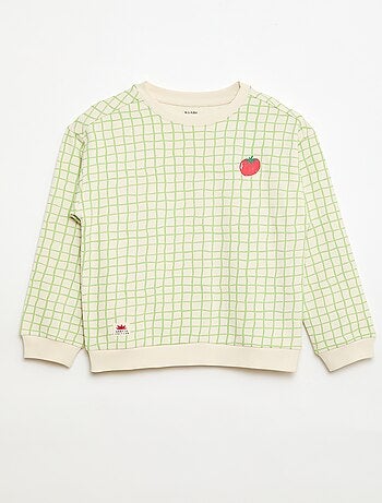 Camisola em French Terry com padrão
