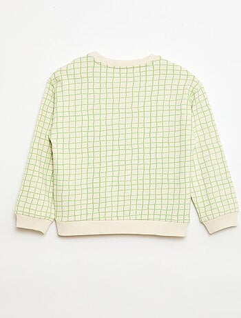 Camisola em French Terry com padrão