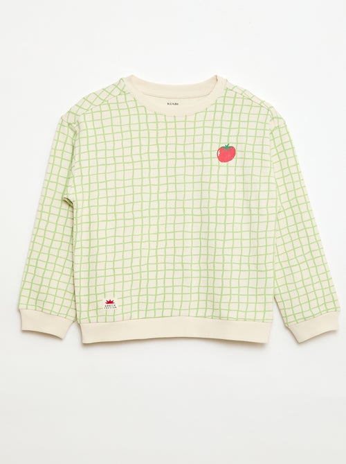 Camisola em French Terry com padrão - Kiabi