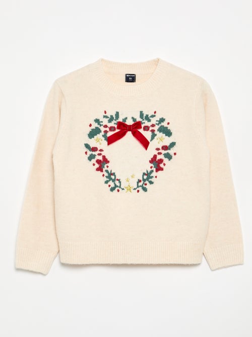 Camisola em jacquard 'Natal' - Kiabi