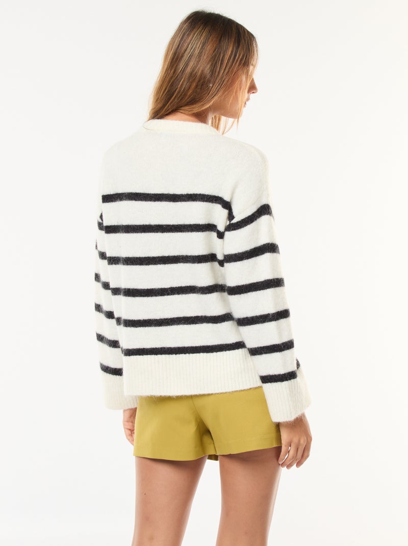 Camisola em lã e mohair Branco - Kiabi