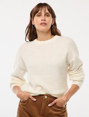 Camisola em Lã e Mohair Misturado