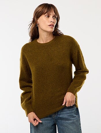 Camisola em Lã e Mohair Misturado