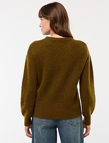 Camisola em Lã e Mohair Misturado