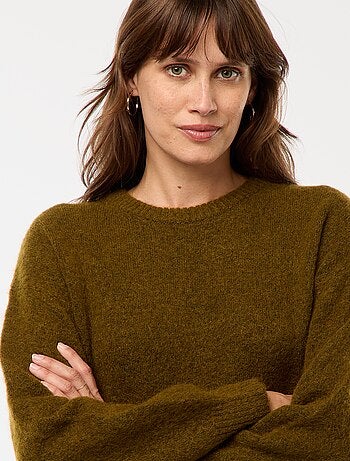 Camisola em Lã e Mohair Misturado