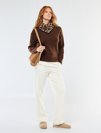 Camisola em Lã e Mohair Misturado