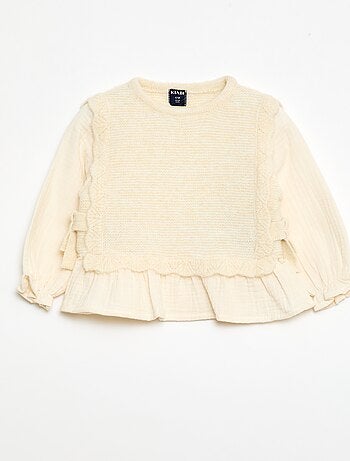 Camisola em lã mista