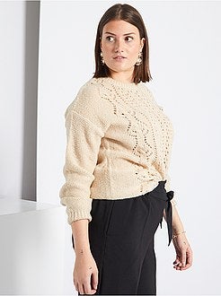 Camisola em malha ajurada - Kiabi