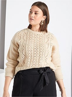 Camisola em malha ajurada - Kiabi