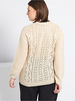 Camisola em malha ajurada - Kiabi