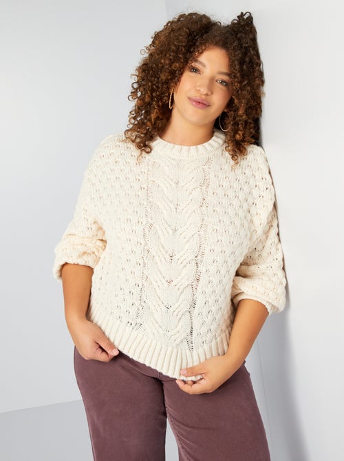 Camisola em malha ajurada - Kiabi