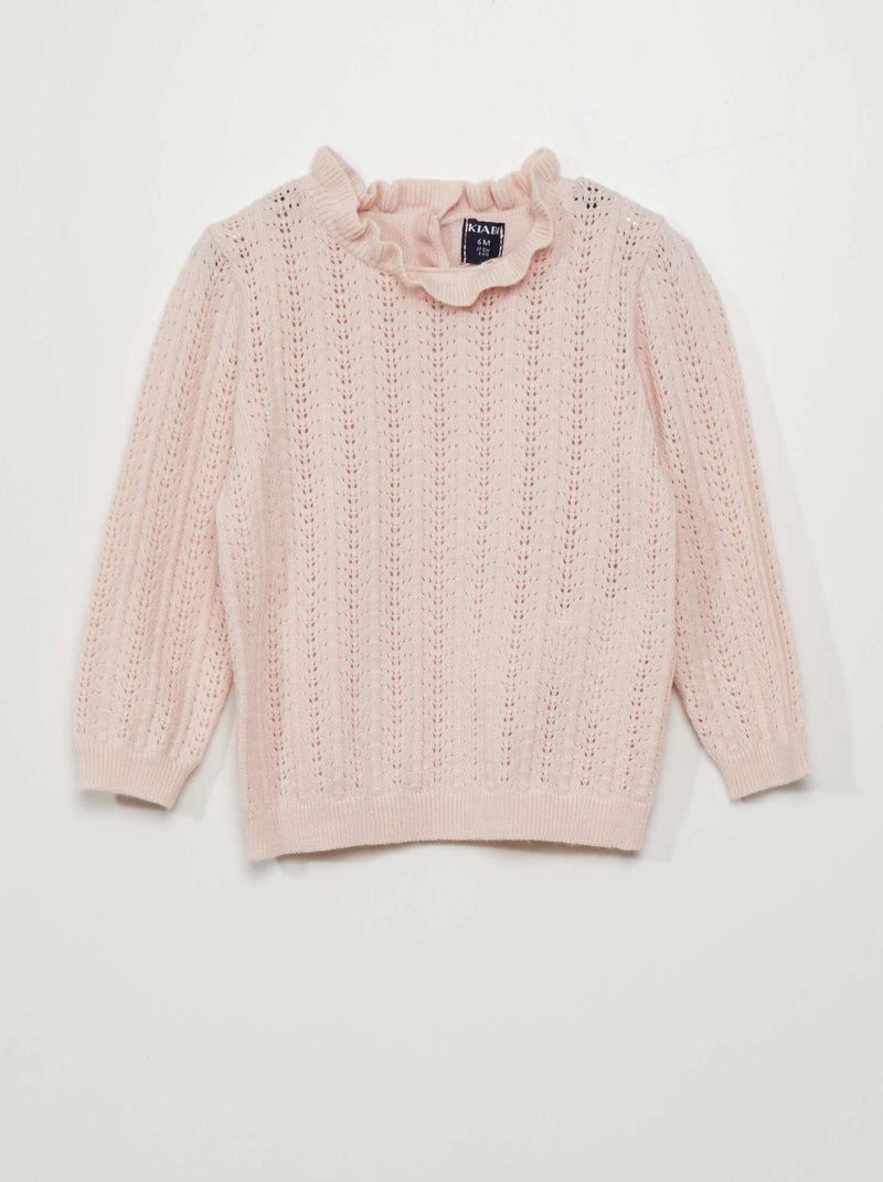 Camisola em malha ajurada ROSA - Kiabi