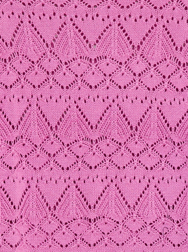 Camisola em malha ajurada Rosa - Kiabi