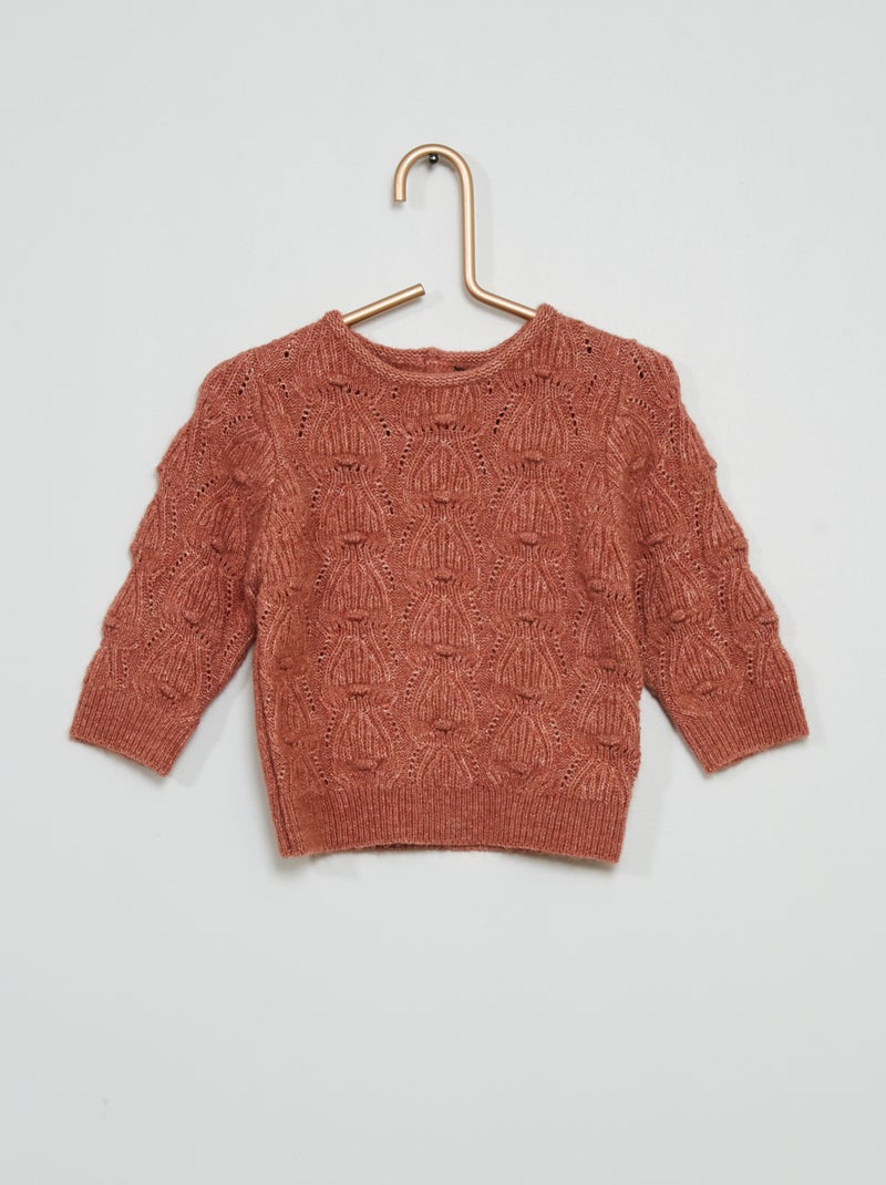 Camisola em malha ajurada ROSA - Kiabi