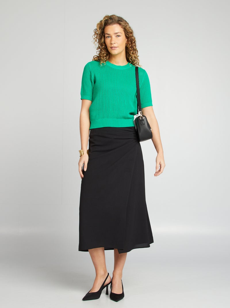 Camisola em malha ajurada VERDE - Kiabi
