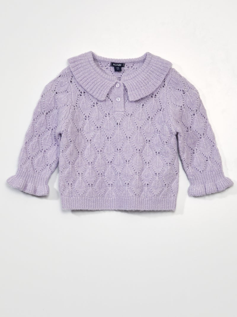 Camisola em malha ajurada VIOLETA - Kiabi