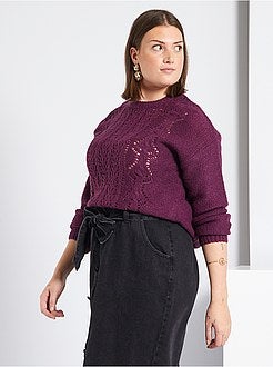 Camisola em malha ajurada - Kiabi