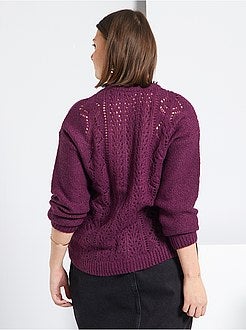 Camisola em malha ajurada - Kiabi