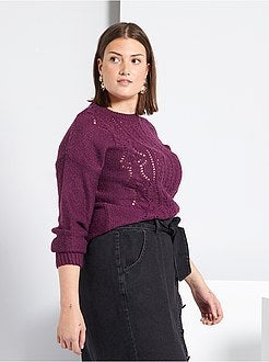 Camisola em malha ajurada - Kiabi