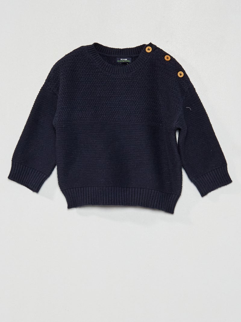 Camisola em malha Azul Marinho - Kiabi