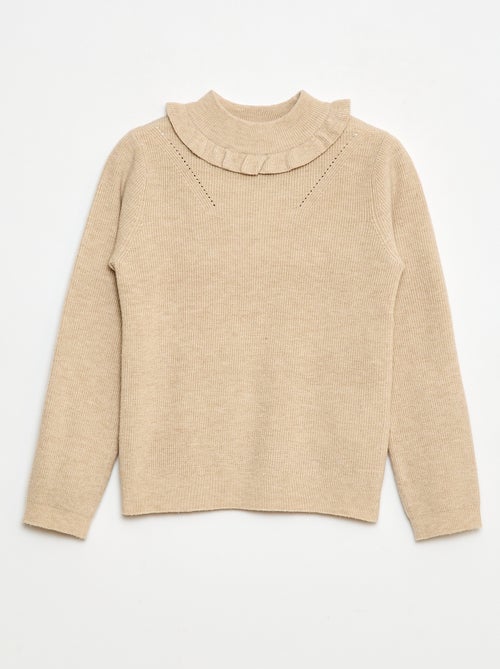 Camisola em malha canelada - Kiabi