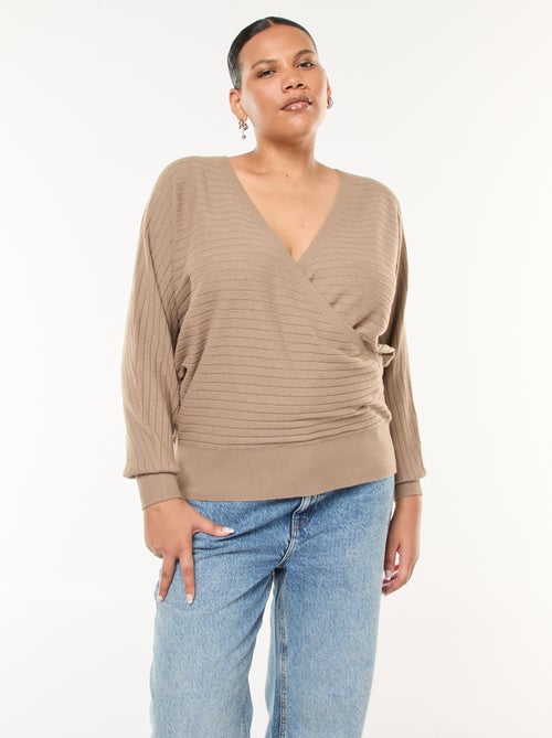 Camisola em malha canelada - Kiabi