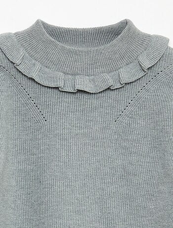 Camisola em malha canelada