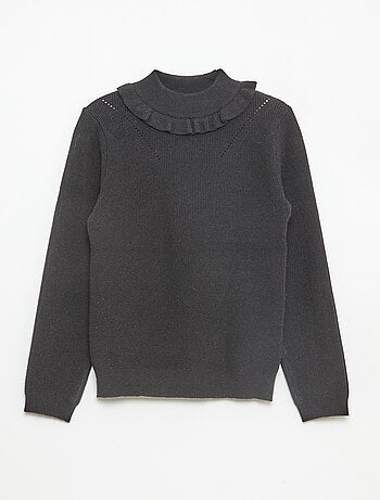 Camisola em malha canelada