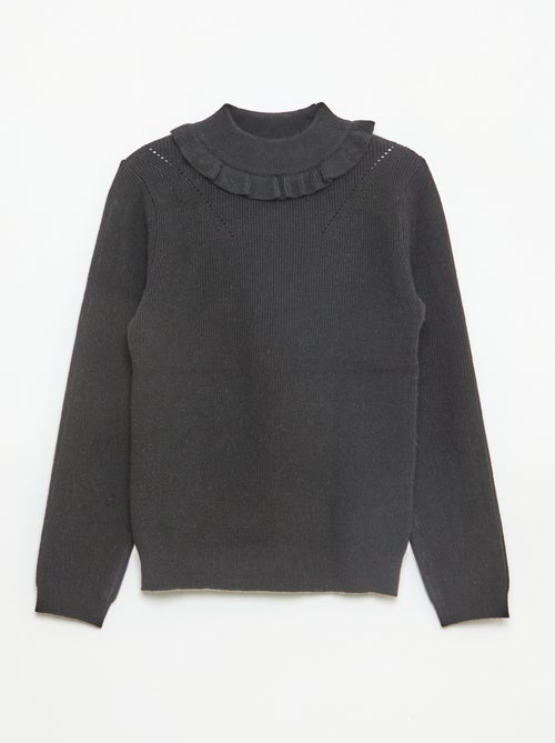 Camisola em Malha Canelada - Kiabi