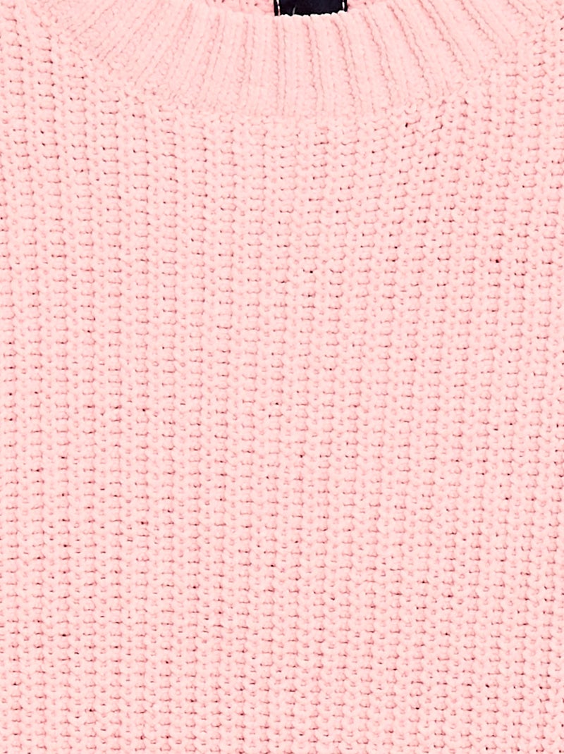 Camisola em malha chenille Rosa - Kiabi