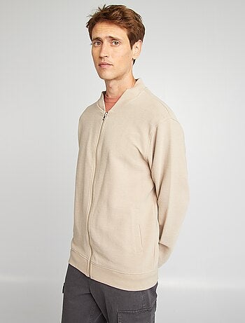 Camisola em malha com abertura com fecho