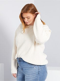 Camisola em malha com efeito ombreiras - Kiabi